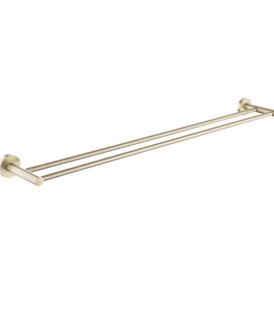 LUCID PIN - Light Brused Brass Cuttable Double Towel Rail