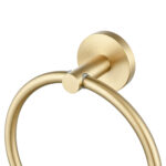 LUCID PIN Series Round Light Brushed Brass Towel Ring