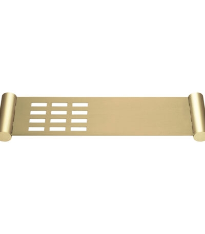 LUCID PIN Series Light Brushed Brass Stainless Steel Towel Shelf