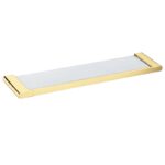 VOG - Light Brushed Brass Glass Shelf