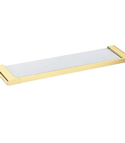 VOG - Light Brushed Brass Glass Shelf