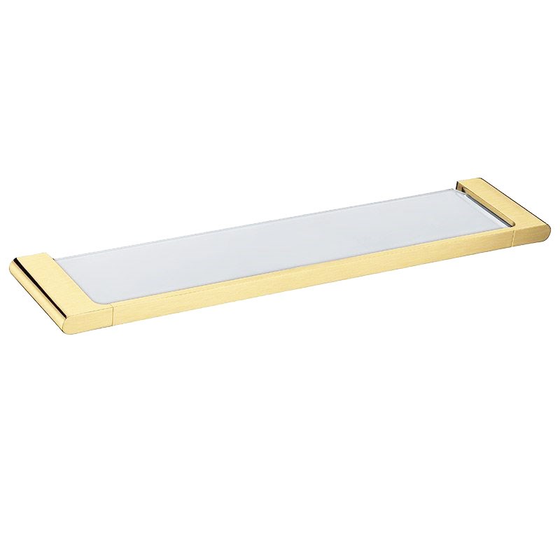 VOG - Light Brushed Brass Glass Shelf 1 VOG - Light Brushed Brass Glass Shelf