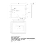 900x750mm LED Mirror