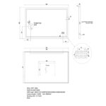 1200x800mm Bluetooth LED Mirror