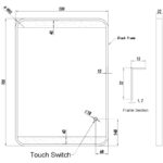 500x700mm Framed LED Mirror