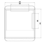500x700mm Framed LED Mirror