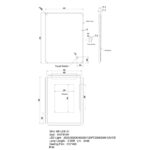 810x610mm Matte Black Framed LED Mirror