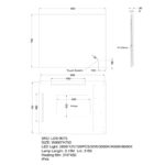 900x750mm LED Mirror