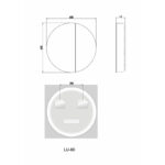 600x600x110mm LED Shaving Cabinet