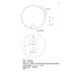 750x38mm LED Dressing Mirror