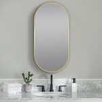 500x1000mm Matte Brushed Gold Framed Mirror