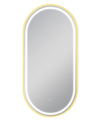 500x1000mm Matte Brushed Gold Framed LED Dressing Mirror