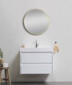 600mm Matte Brushed Gold Framed Mirror