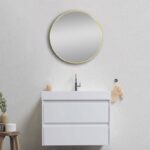 700mm Matte Brushed Gold Framed Mirror