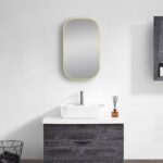 450x750mm Matte Brushed Gold Framed Mirror