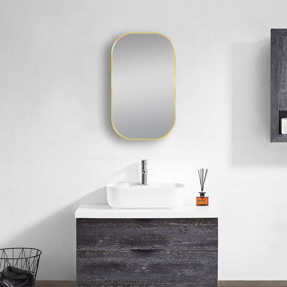450x750mm Matte Brushed Gold Framed Mirror 1 450x750mm Matte Brushed Gold Framed Mirror