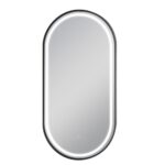 500x1000mm Matte Black Framed LED Dressing Mirror