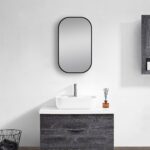 600x900mm Matte Black Framed Mirror