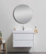 700mm Matte Brushed Nickel Framed Mirror