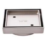 115x115x35mm Brushed Nickel Tile Insert Drain