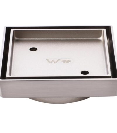 115x115x35mm Brushed Nickel Tile Insert Drain