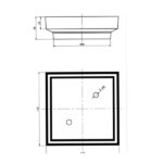 115x115x35mm Gold Tile Insert Drain