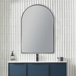600x900mm Matte Black Framed LED Mirror