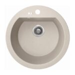 510x205mm Beige Granite Single Bowl Kitchen Sink