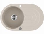 470x780x204mm Beige Granite Single Bowl Kitchen Sink