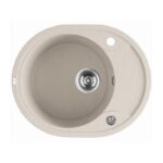 470x580x198mm Beige Granite Single Bowl Kitchen Sink