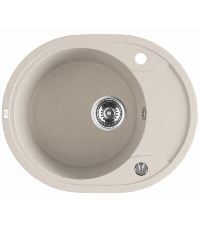470x580x198mm Beige Granite Single Bowl Kitchen Sink