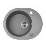 470x580x198mm Grey Granite Single Bowl Kitchen Sink