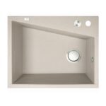 480x600x227mm Beige Granite Single Bowl Kitchen Sink