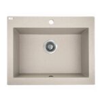 490x550x220mm Beige Granite Single Bowl Kitchen Sink