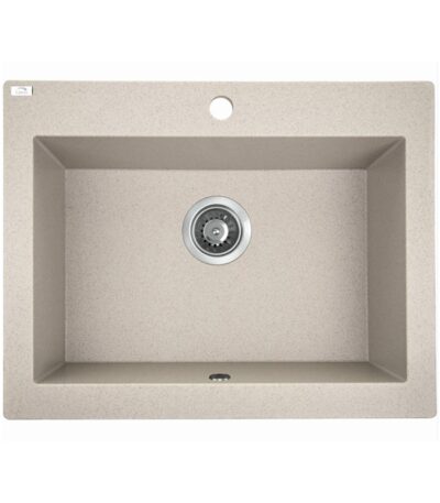 490x550x220mm Beige Granite Single Bowl Kitchen Sink
