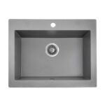 490x580x220mm Grey Granite Single Bowl Kitchen Sink