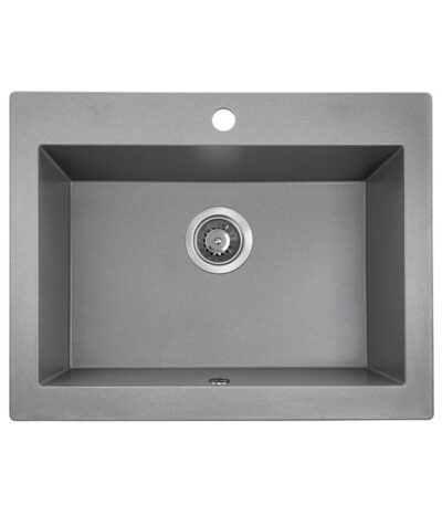 490x580x220mm Grey Granite Single Bowl Kitchen Sink