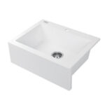 490x580x220mm White Granite Single Bowl Kitchen Sink