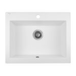 490x580x220mm White Granite Single Bowl Kitchen Sink