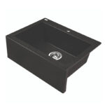 490x580x220mm Black Granite Single Bowl Kitchen Sink