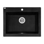 490x580x220mm Black Granite Single Bowl Kitchen Sink