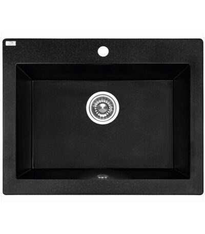 490x580x220mm Black Granite Single Bowl Kitchen Sink