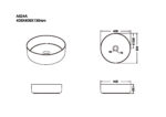 405x405x130mm Matte White Above Counter Basin