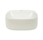 420*420*155mm Gloss White Wall Hung Basin(32mm Nonverflow+1 Tap Hole)