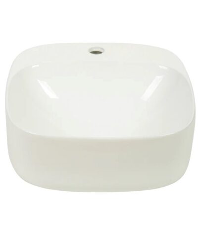 420*420*155mm Gloss White Wall Hung Basin(32mm Nonverflow+1 Tap Hole)