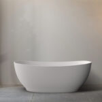 1700*800*650mm Layla Super Slim Edge Matte White Freestanding Bathtub(Pop-up Waste & Plug included)