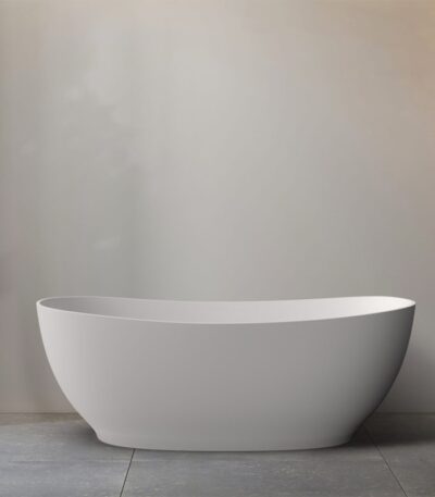 1500*800*650mm Layla Super Slim Edge Matte White Freestanding Bathtub(Pop-up Waste & Plug included)