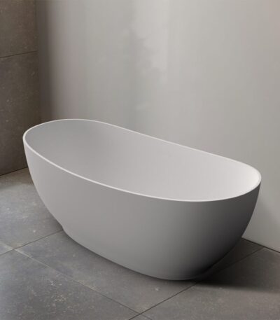 1700*800*650mm Layla Super Slim Edge Matte White Freestanding Bathtub(Pop-up Waste & Plug included)