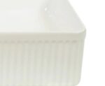 500*340*130mm Gloss White with Fluted Design Above Counter Basin(32mm Nonoverflow)