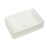 500*340*130mm Gloss White with Fluted Design Above Counter Basin(32mm Nonoverflow)